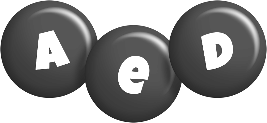 Aed candy-black logo