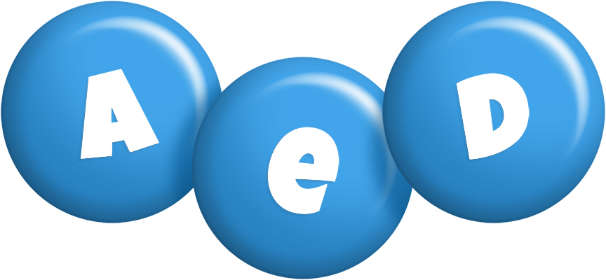 Aed candy-blue logo