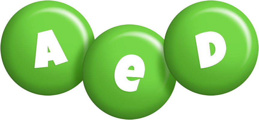 Aed candy-green logo