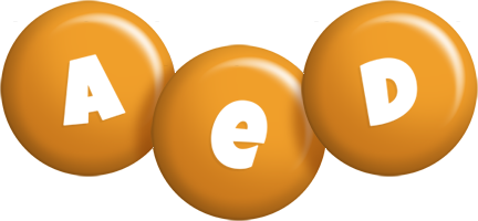 Aed candy-orange logo