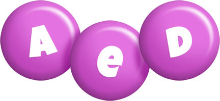 Aed candy-purple logo