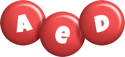 Aed candy-red logo