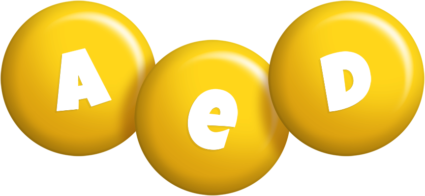 Aed candy-yellow logo
