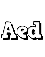 Aed snowing logo