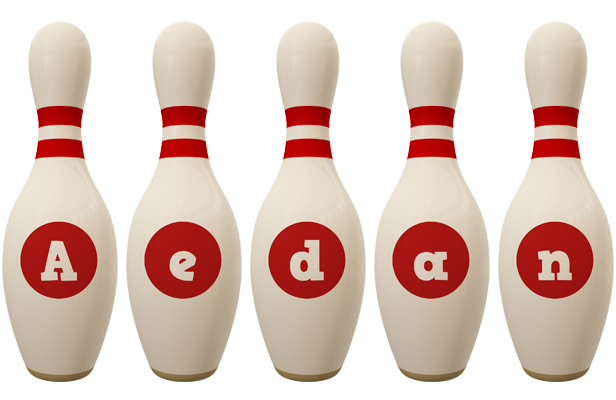 Aedan bowling-pin logo