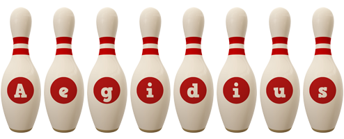 Aegidius bowling-pin logo