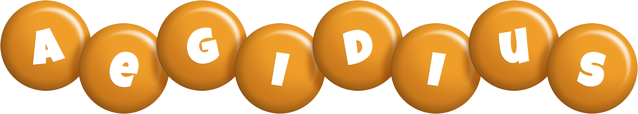 Aegidius candy-orange logo