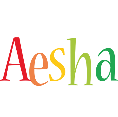 Aesha birthday logo