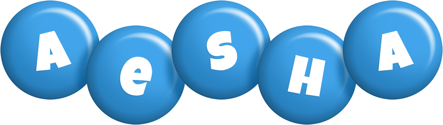 Aesha candy-blue logo