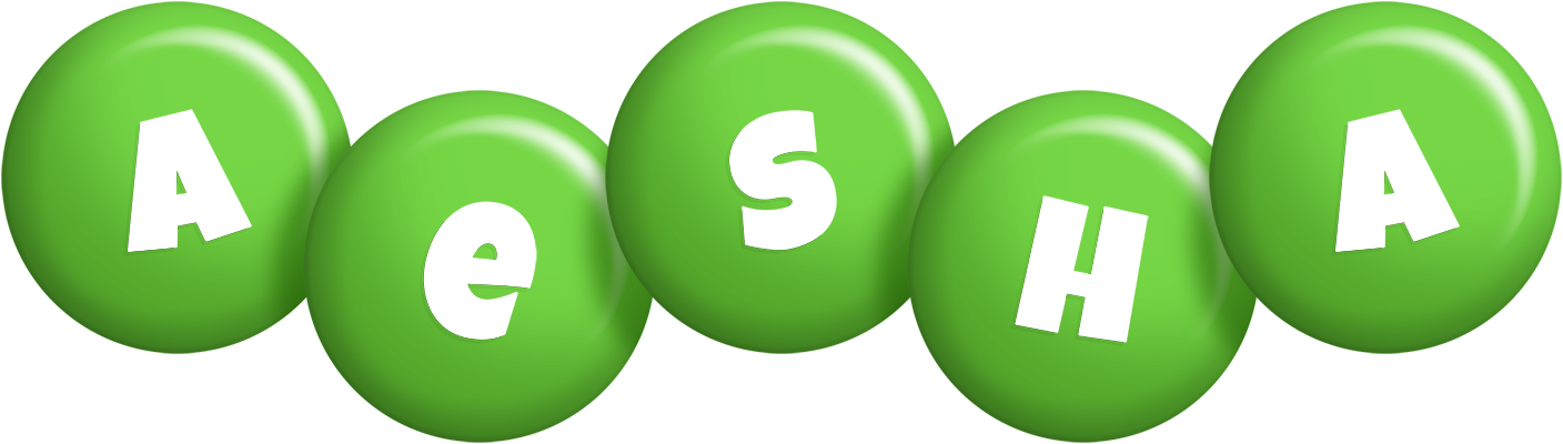 Aesha candy-green logo