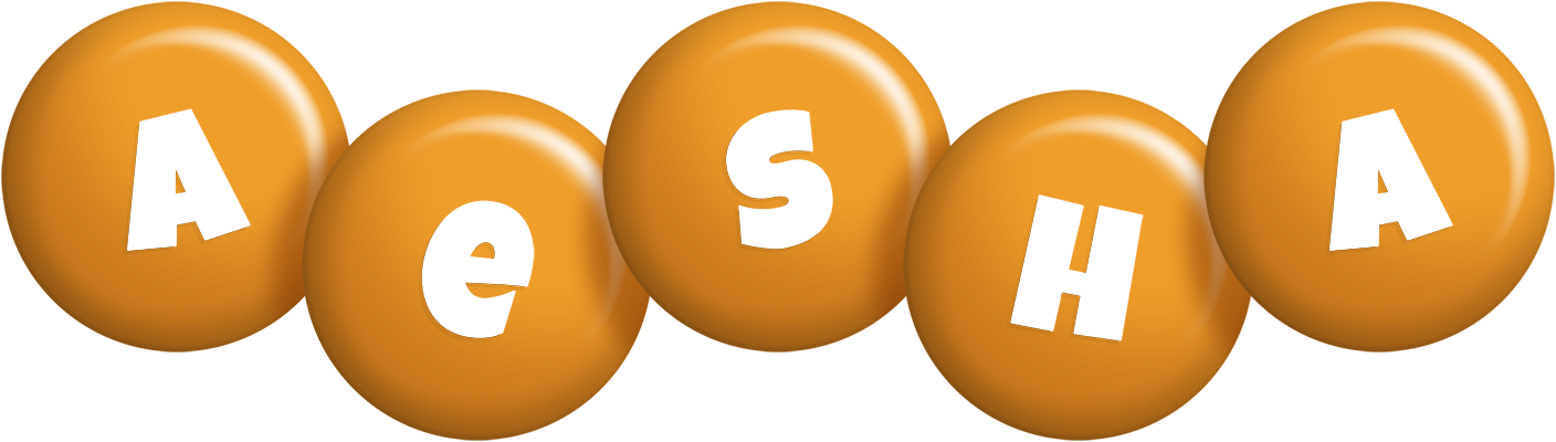 Aesha candy-orange logo