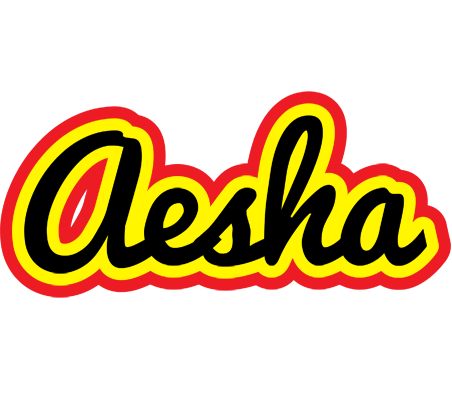 Aesha flaming logo