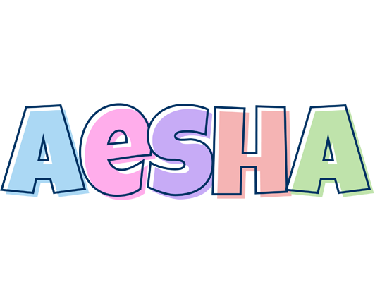 Aesha pastel logo