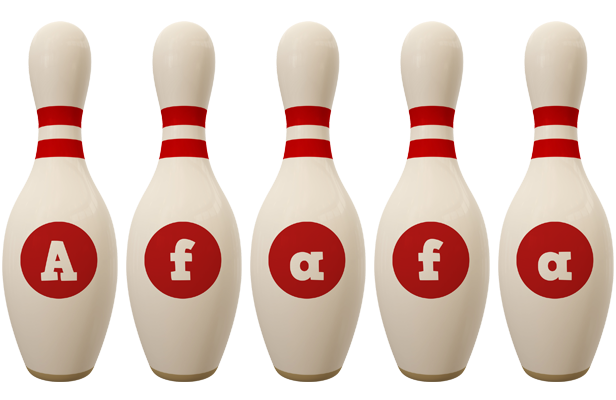 Afafa bowling-pin logo