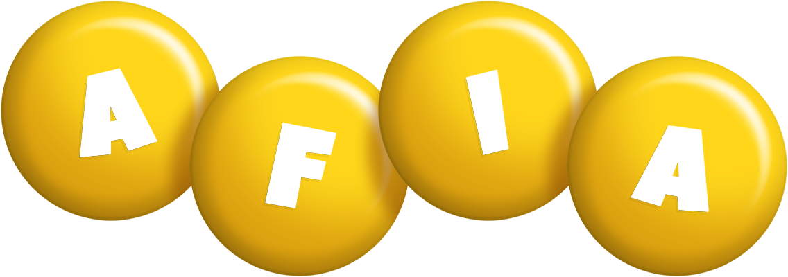 Afia candy-yellow logo