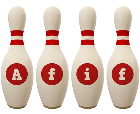 Afif bowling-pin logo