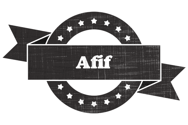 Afif grunge logo
