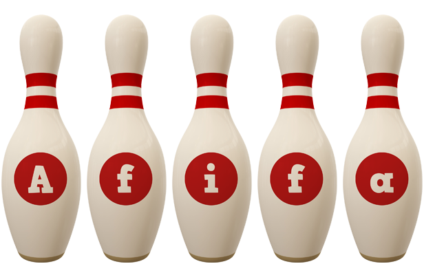 Afifa bowling-pin logo