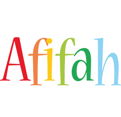 Afifah birthday logo