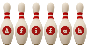 Afifah bowling-pin logo