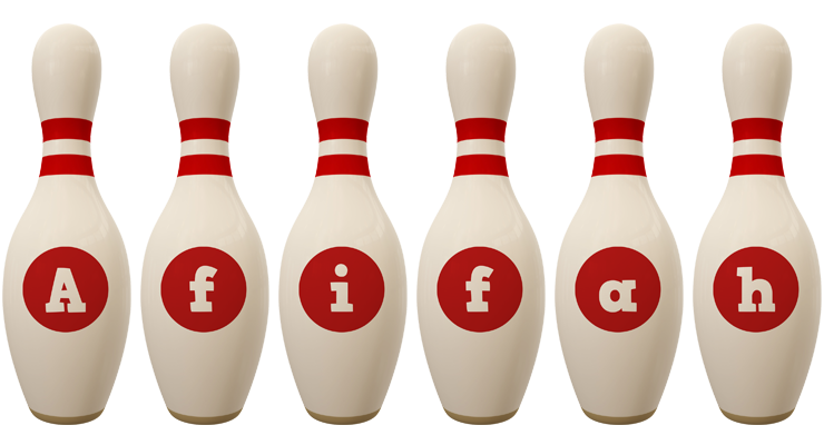 Afifah bowling-pin logo