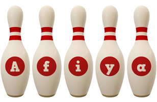 Afiya bowling-pin logo