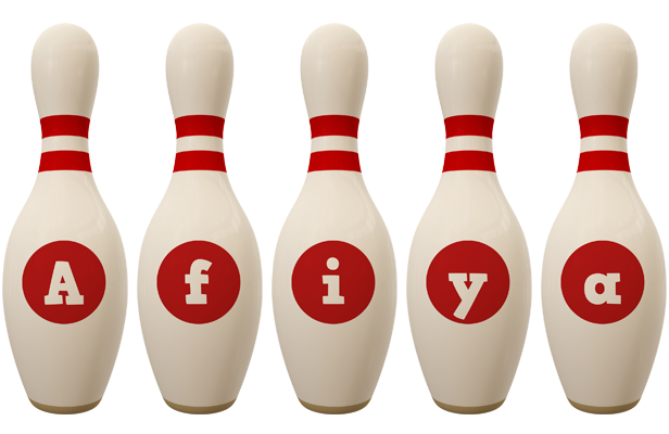 Afiya bowling-pin logo