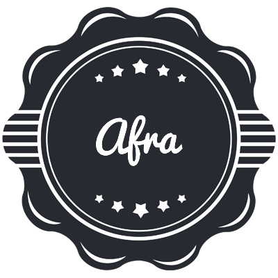 Afra badge logo