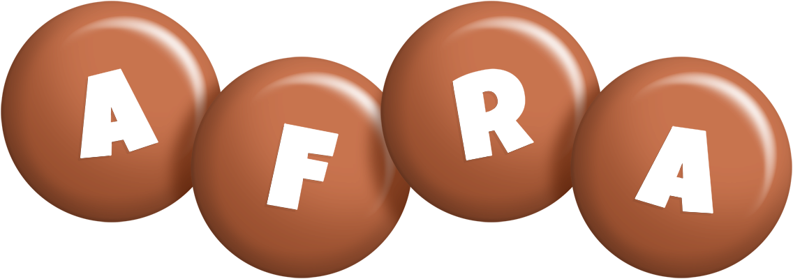 Afra candy-brown logo