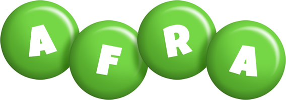 Afra candy-green logo