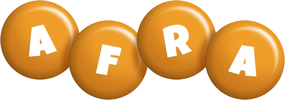 Afra candy-orange logo