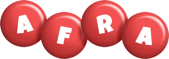 Afra candy-red logo