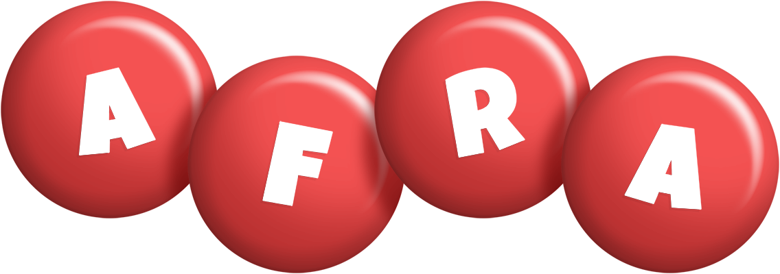 Afra candy-red logo