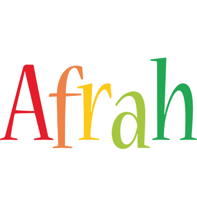 Afrah birthday logo