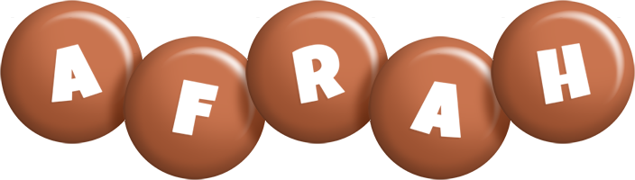 Afrah candy-brown logo
