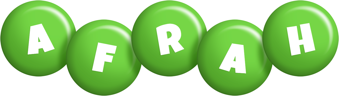 Afrah candy-green logo