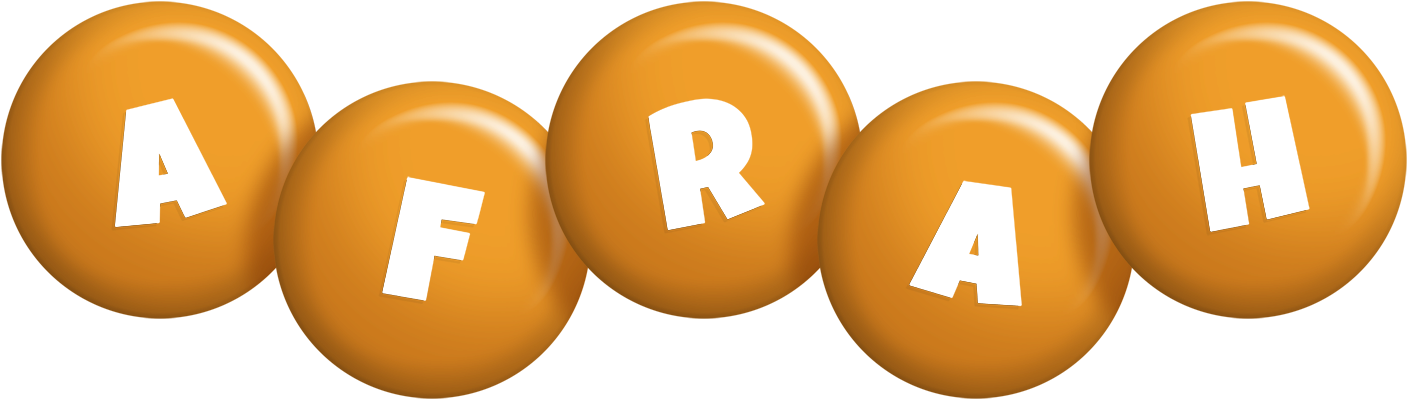 Afrah candy-orange logo