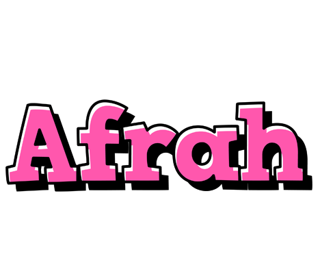 Afrah girlish logo