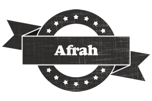 Afrah grunge logo