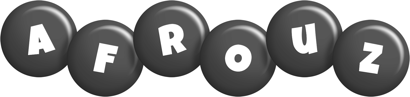 Afrouz candy-black logo