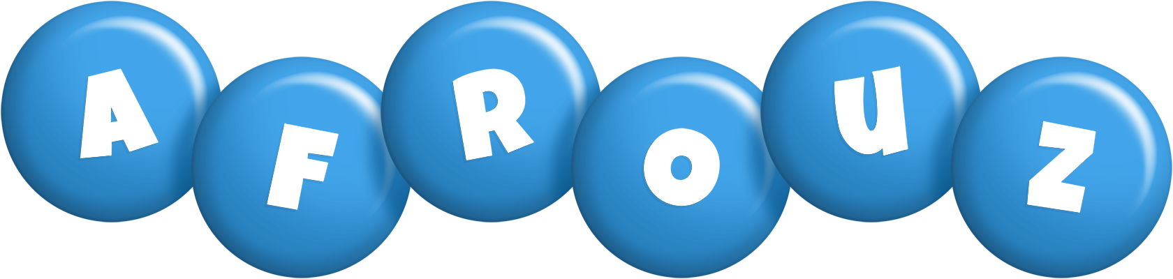 Afrouz candy-blue logo