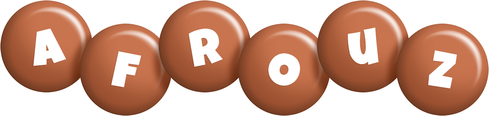 Afrouz candy-brown logo