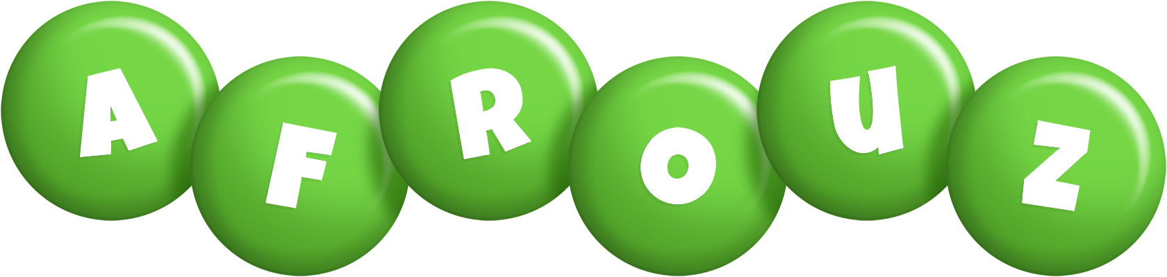 Afrouz candy-green logo