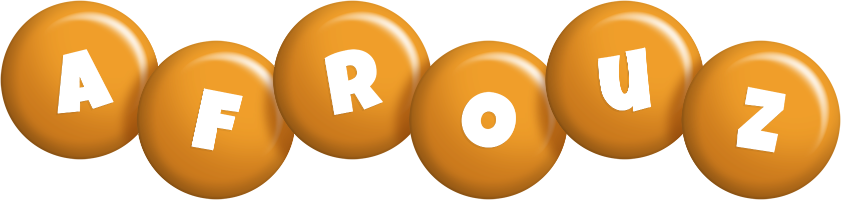 Afrouz candy-orange logo