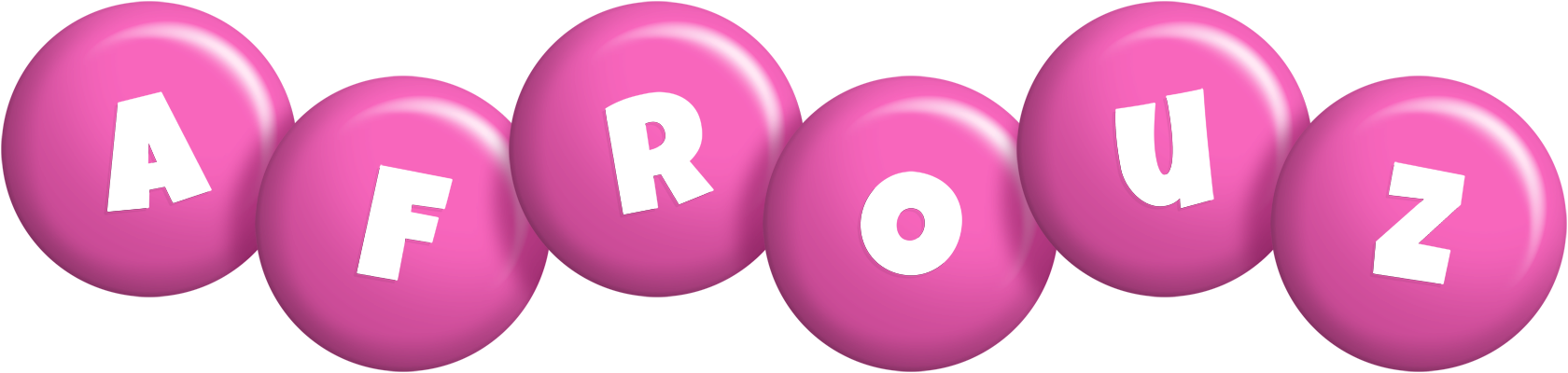 Afrouz candy-pink logo