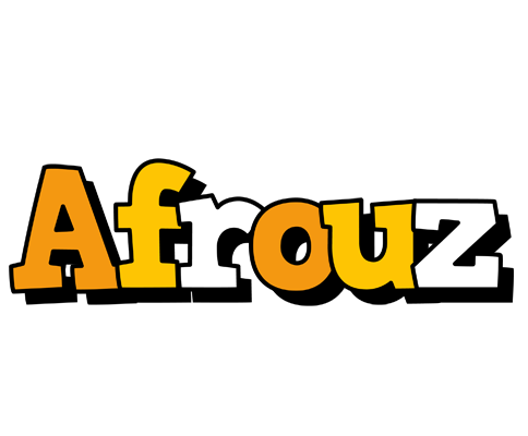 Afrouz cartoon logo