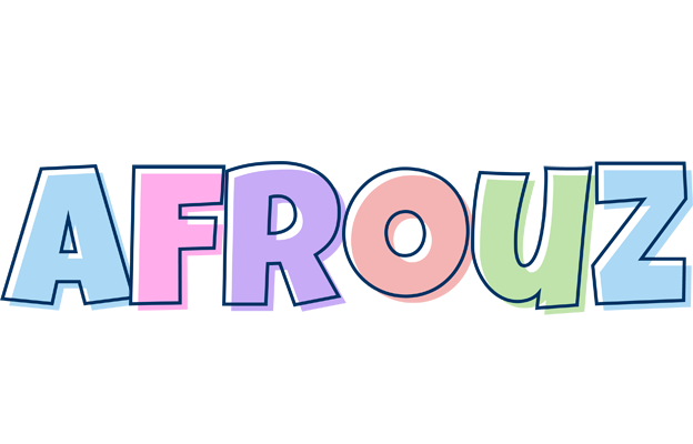 Afrouz pastel logo