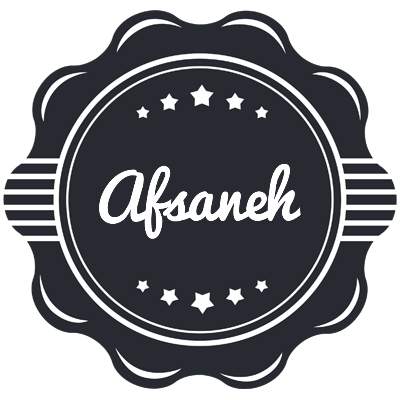 Afsaneh badge logo