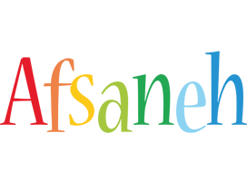 Afsaneh birthday logo