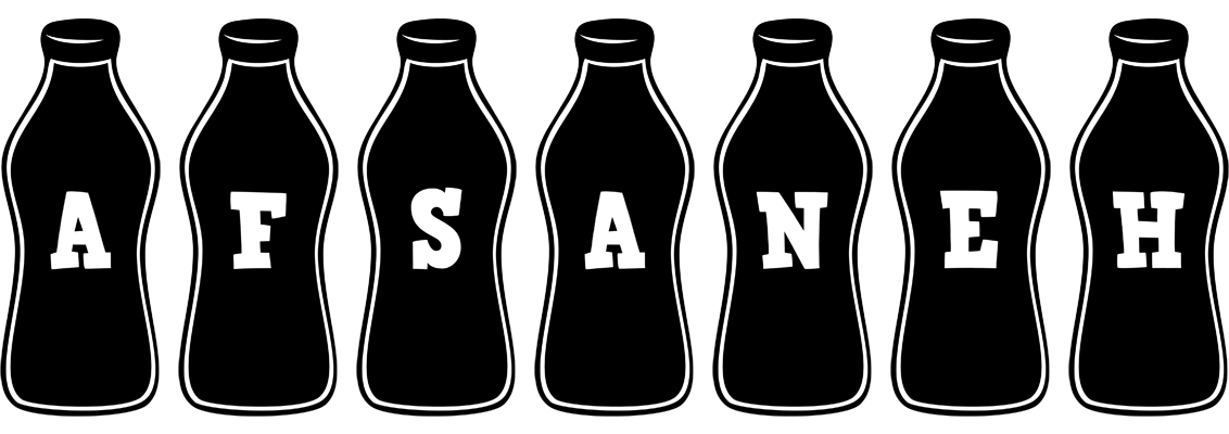 Afsaneh bottle logo